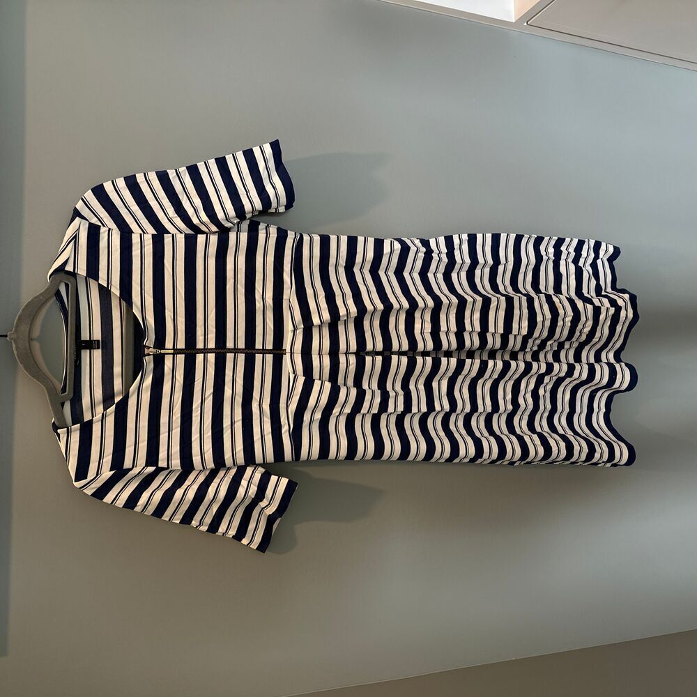 Maternity Isabella Oliver Womens Maternity Dress  Navy White Striped